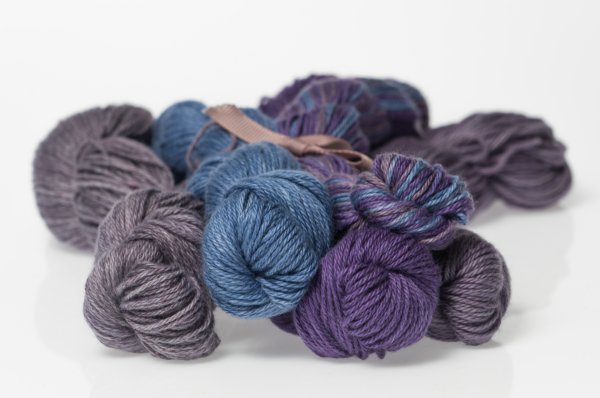 Heather Fingering Midnight Blue Colorway
