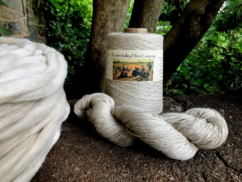 Cotton Linen Yarn hank and cone