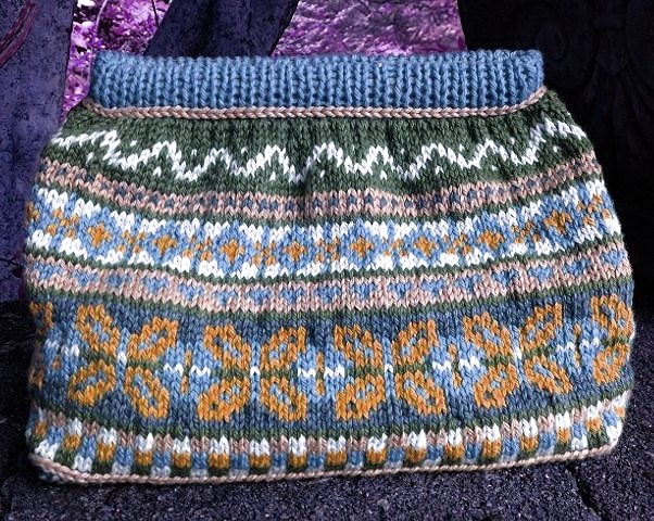 Knitted Fair Isle Bag Blues Kit