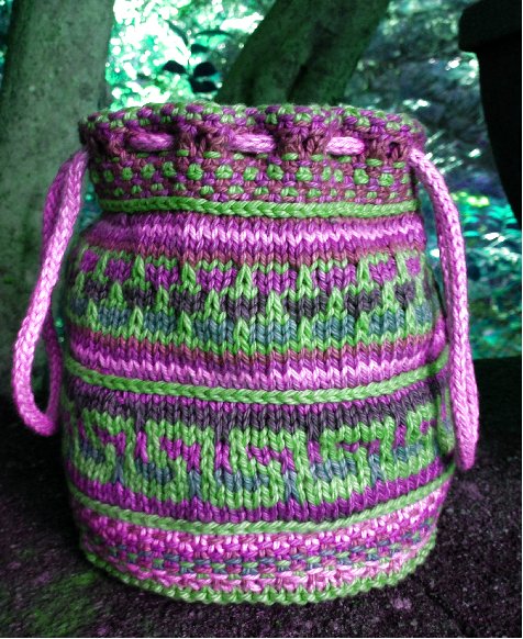 Mosaic Bag Pink and Green