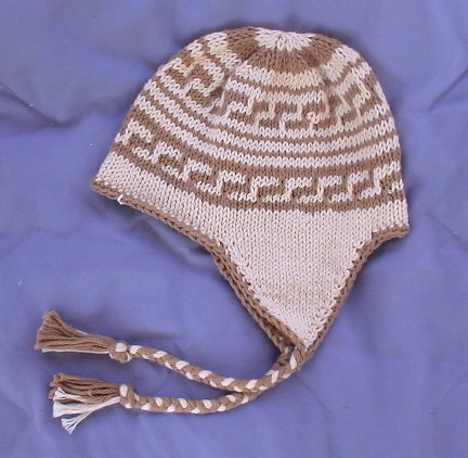 knitted sherpa hat