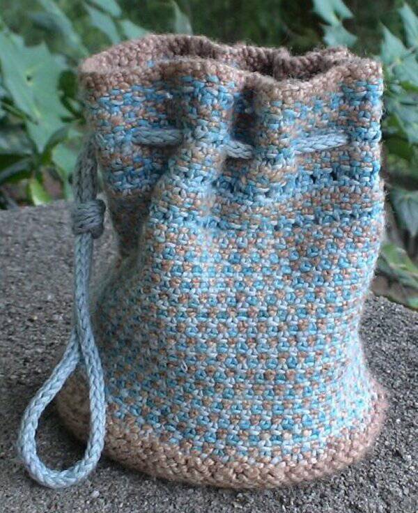Linen Stitch Knitted Bag