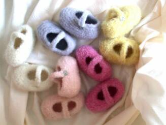 Felted Mary Janes