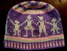 Fair Isle People Hat Purple